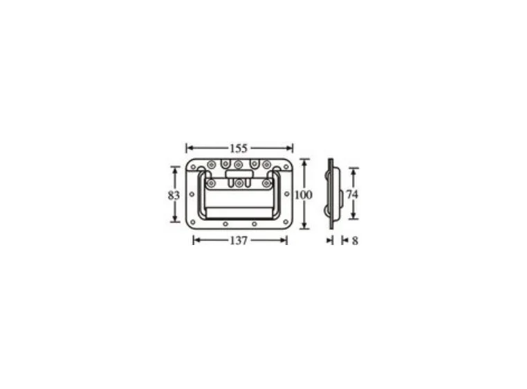 Adam Hall Hardware 34082 A - Recessed Sprung Handle medium i 